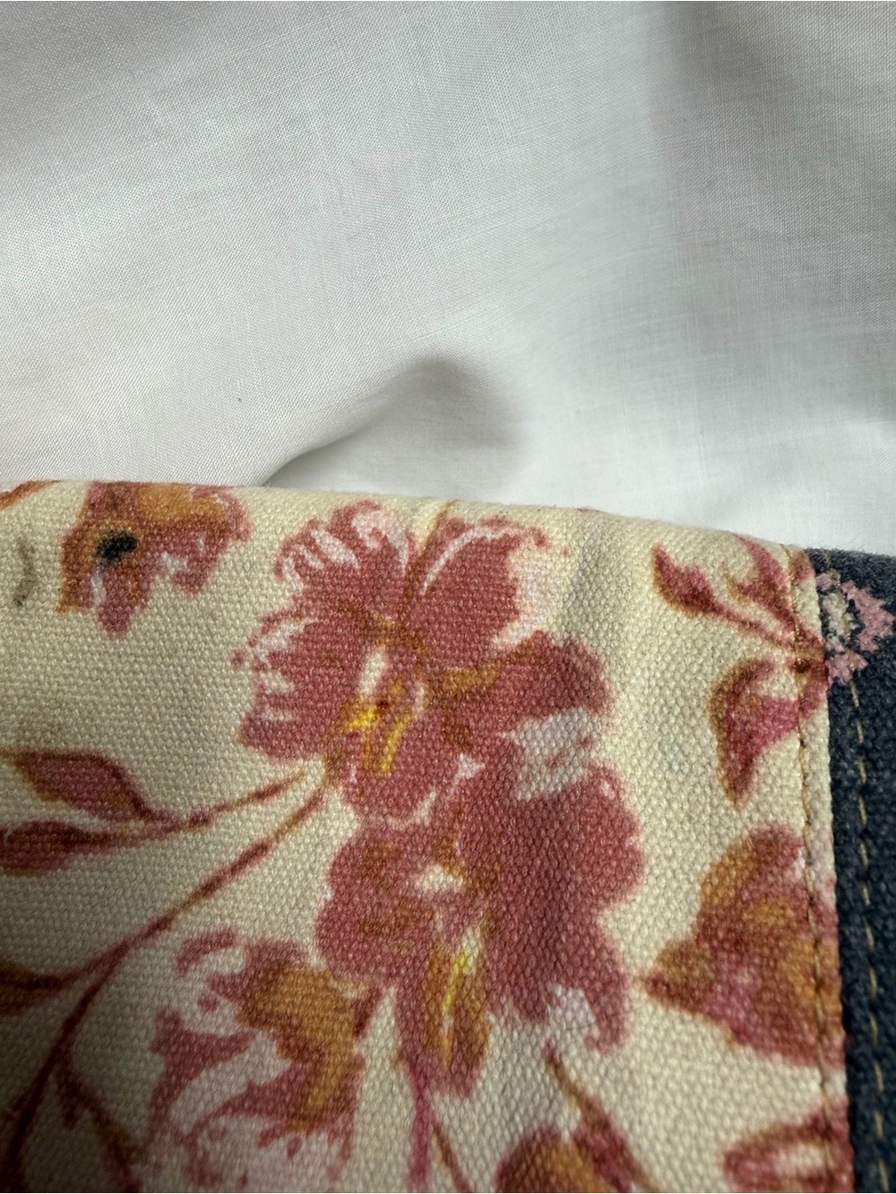 MYRA Crossbody Bag Leather Canvas Le Fleur Floral Patches Hobo Shoulder Purse - Picture 13 of 14
